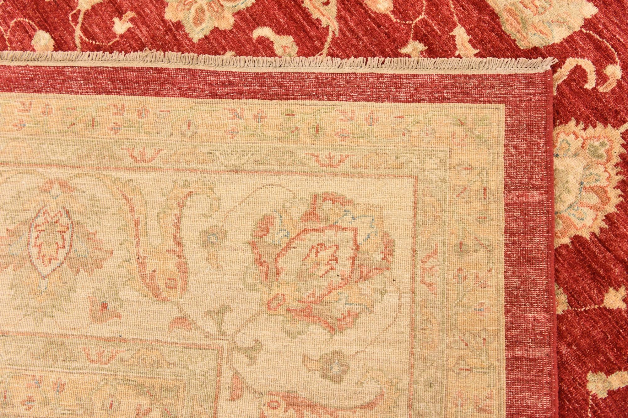 10' x 13' Hand Knotted Peshawar Ziegler Rug