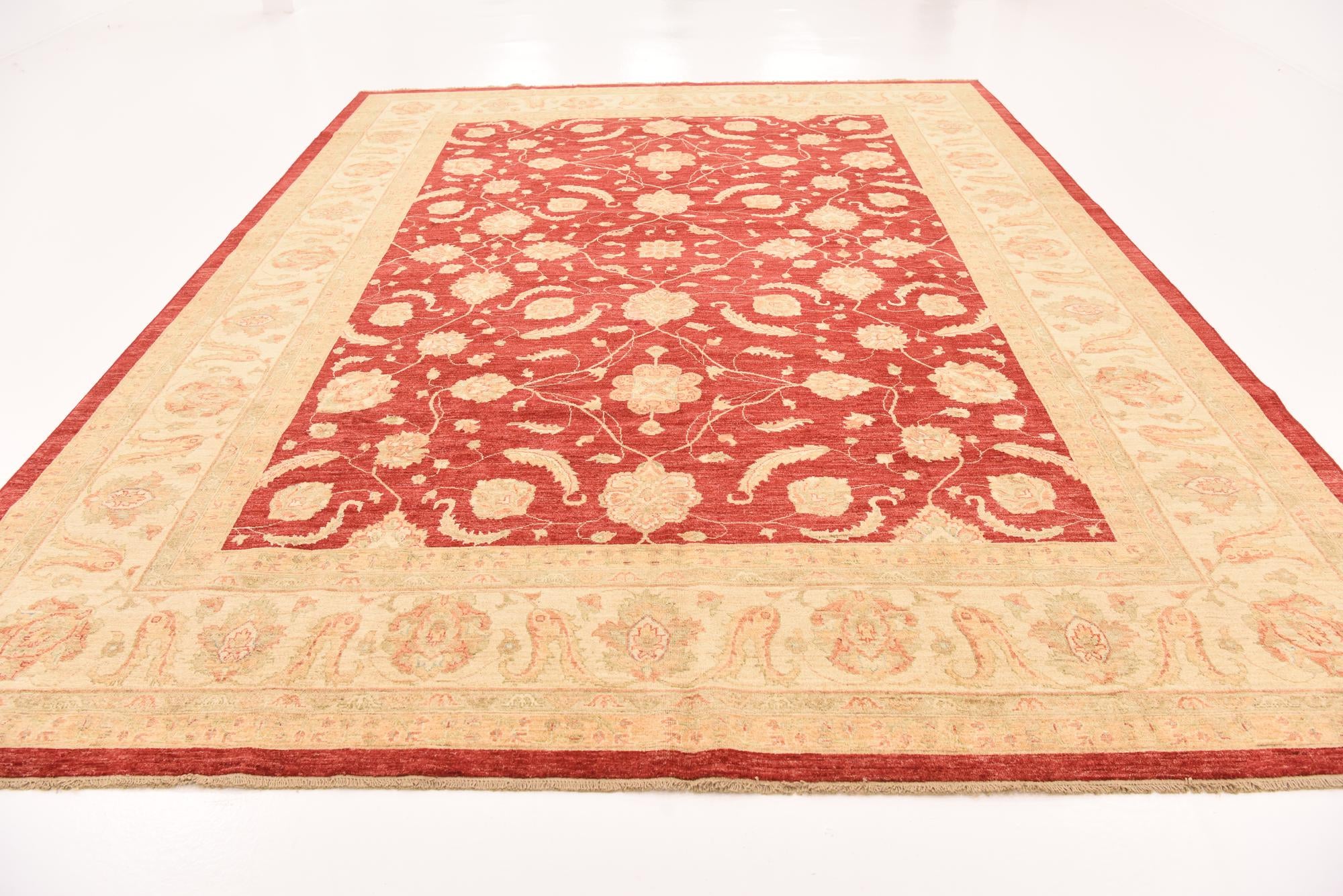 10' x 13' Hand Knotted Peshawar Ziegler Rug