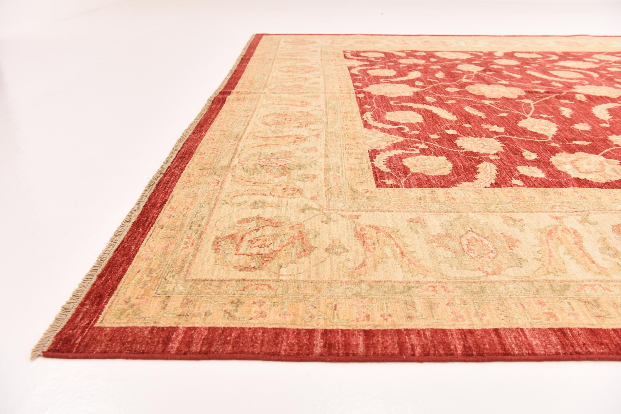 10' x 13' Hand Knotted Peshawar Ziegler Rug
