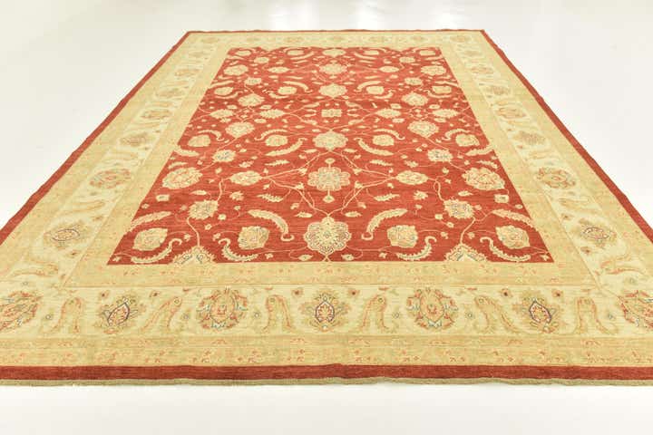 9' 10 x 13' 3 Hand Knotted Peshawar Ziegler Rug