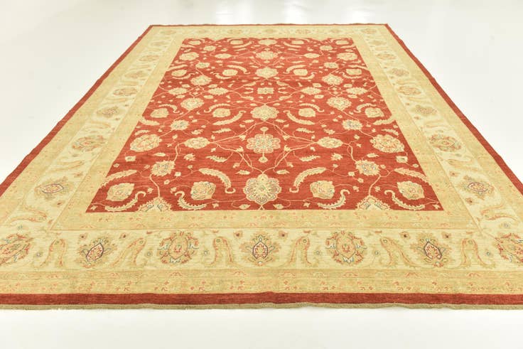 Detail image of 9' 10 x 13' 3 Hand Knotted Peshawar Ziegler Rug