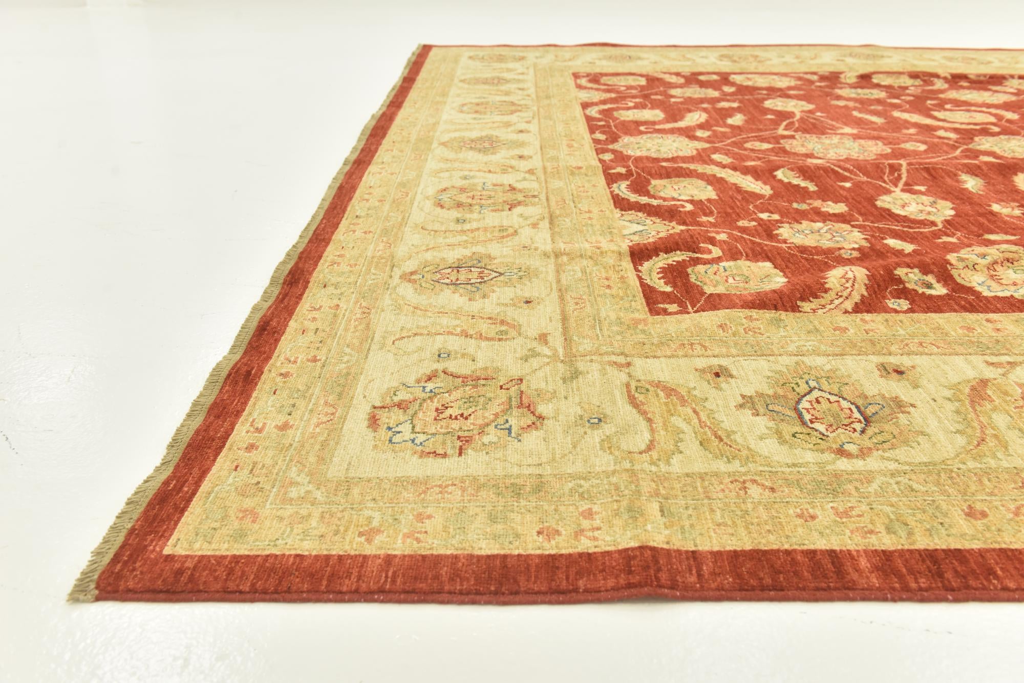 9' 10 x 13' 3 Hand Knotted Peshawar Ziegler Rug