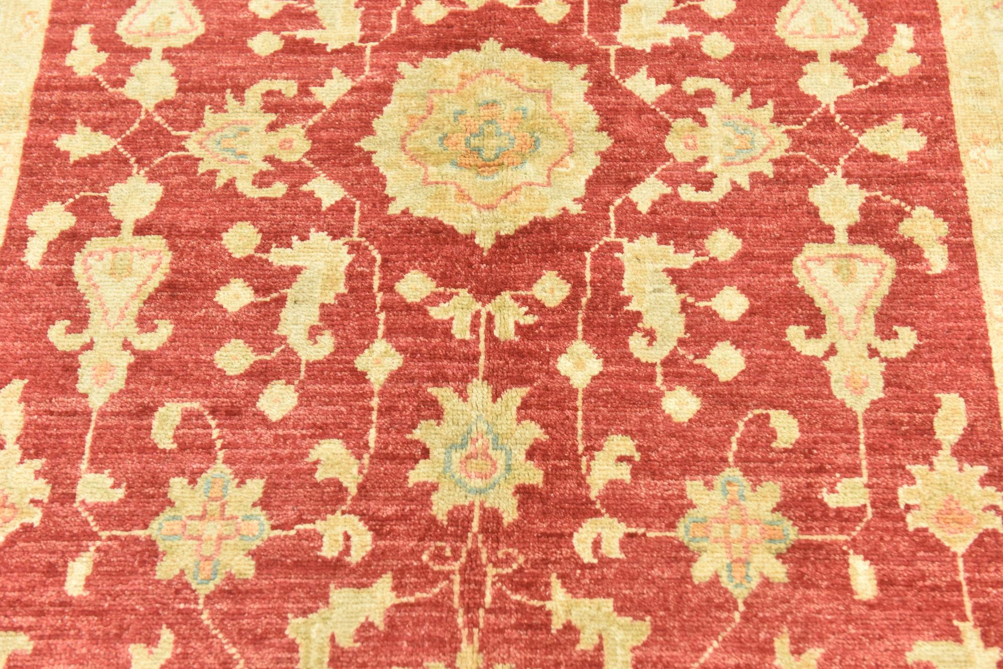 3' 4 x 5' Hand Knotted Peshawar Ziegler Rug