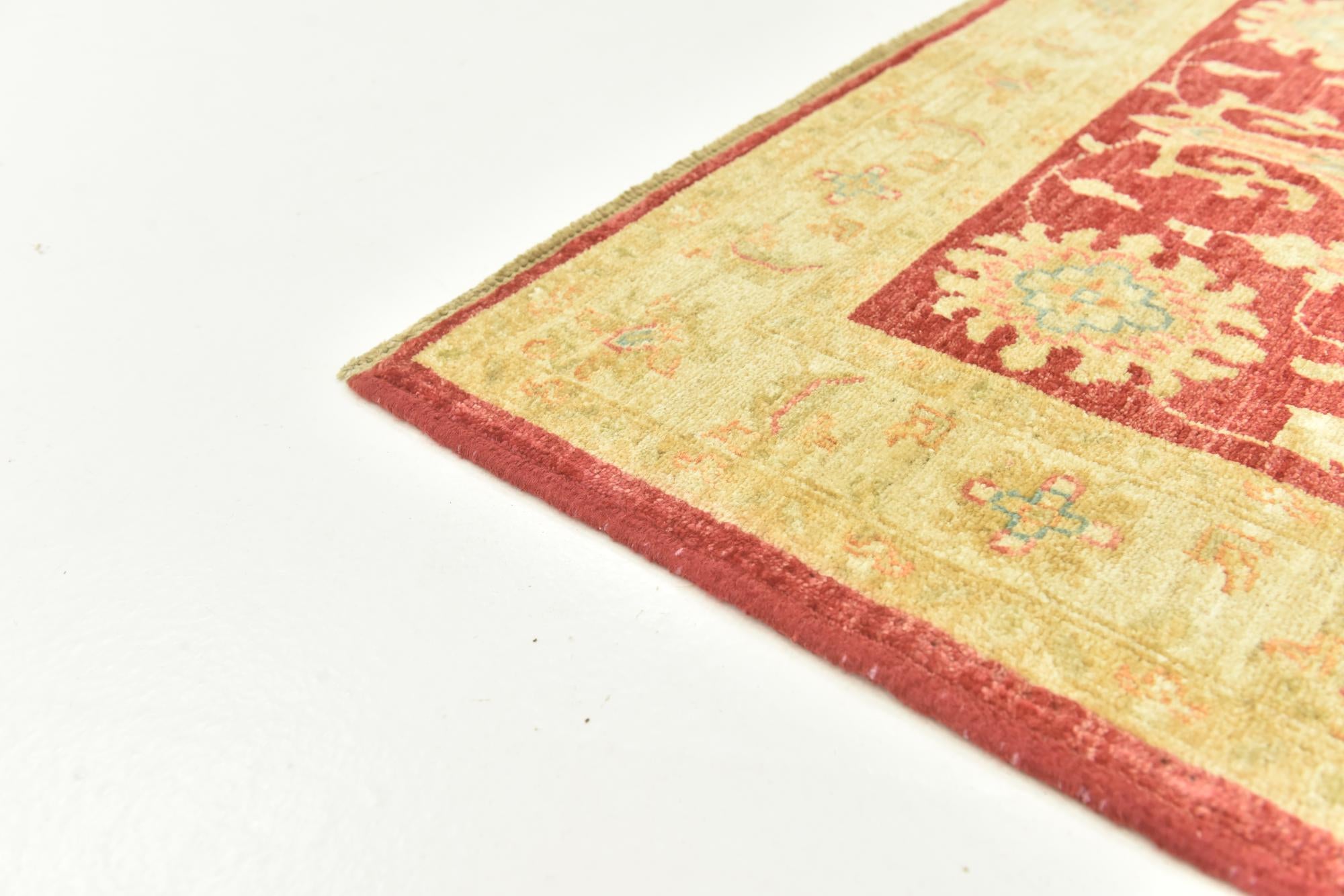 3' 4 x 5' Hand Knotted Peshawar Ziegler Rug