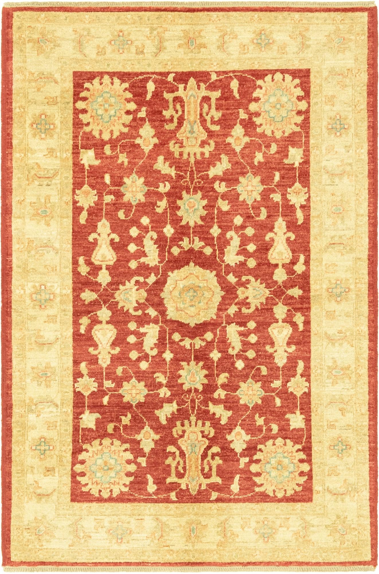 3' 4 x 5' Hand Knotted Peshawar Ziegler Rug