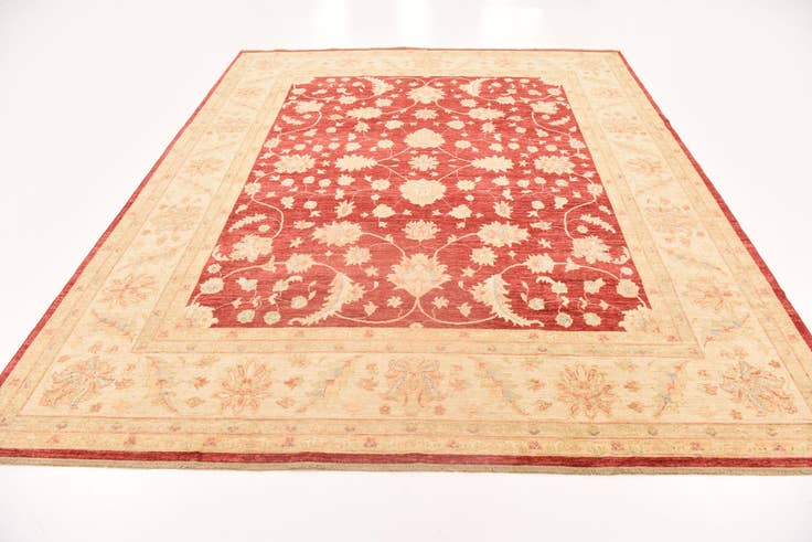 Detail image of 8' 3 x 9' 9 Hand Knotted Peshawar Ziegler Rug