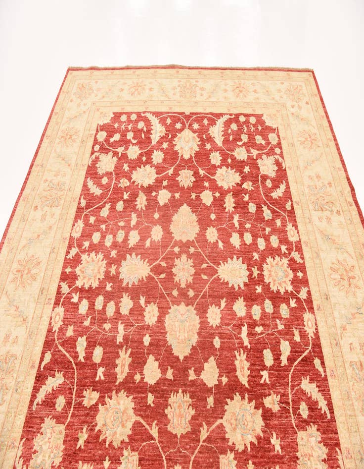 Detail image of 8' 3 x 9' 9 Hand Knotted Peshawar Ziegler Rug