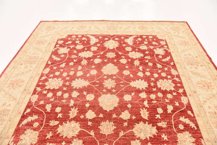 8' 3 x 9' 9 Hand Knotted Peshawar Ziegler Rug