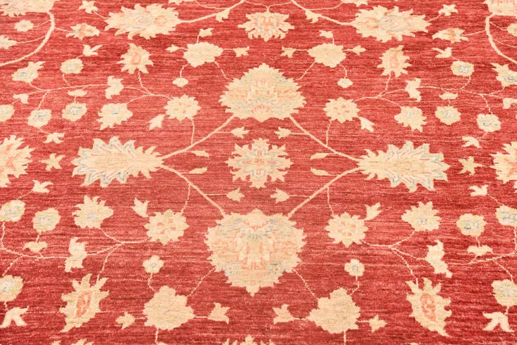 Detail image of 8' 3 x 9' 9 Hand Knotted Peshawar Ziegler Rug