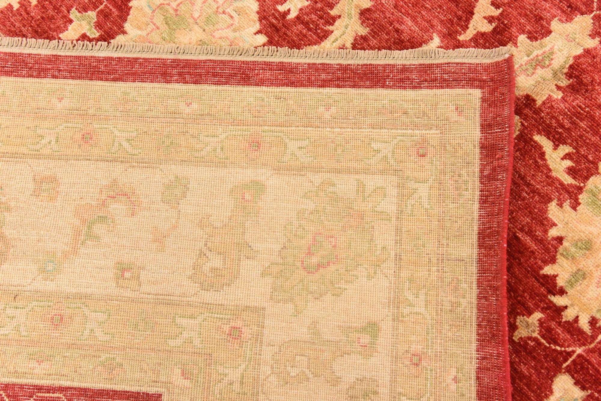 8' 2 x 9' 8 Hand Knotted Peshawar Ziegler Rug