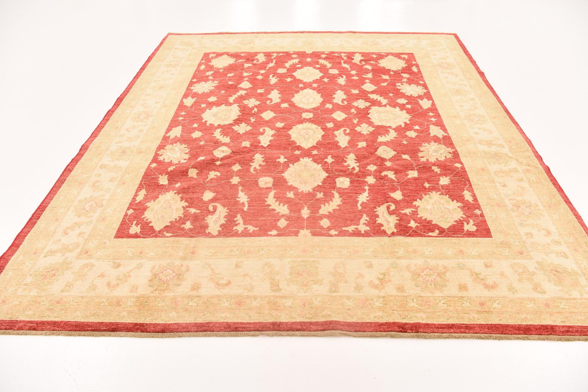 8' 2 x 9' 8 Hand Knotted Peshawar Ziegler Rug