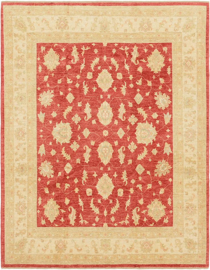 Detail image of 8' 2 x 9' 8 Hand Knotted Peshawar Ziegler Rug