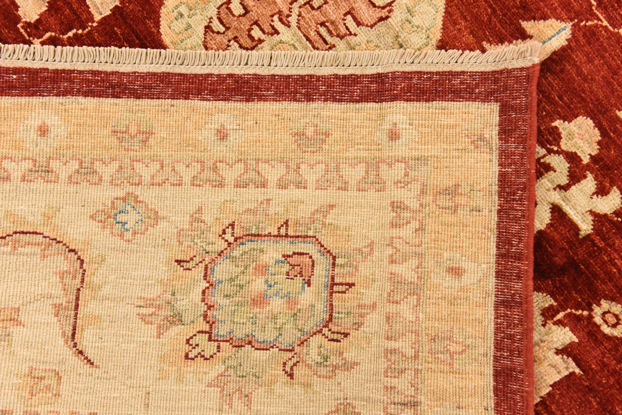 8' 3 x 9' 3 Hand Knotted Peshawar Ziegler Rug