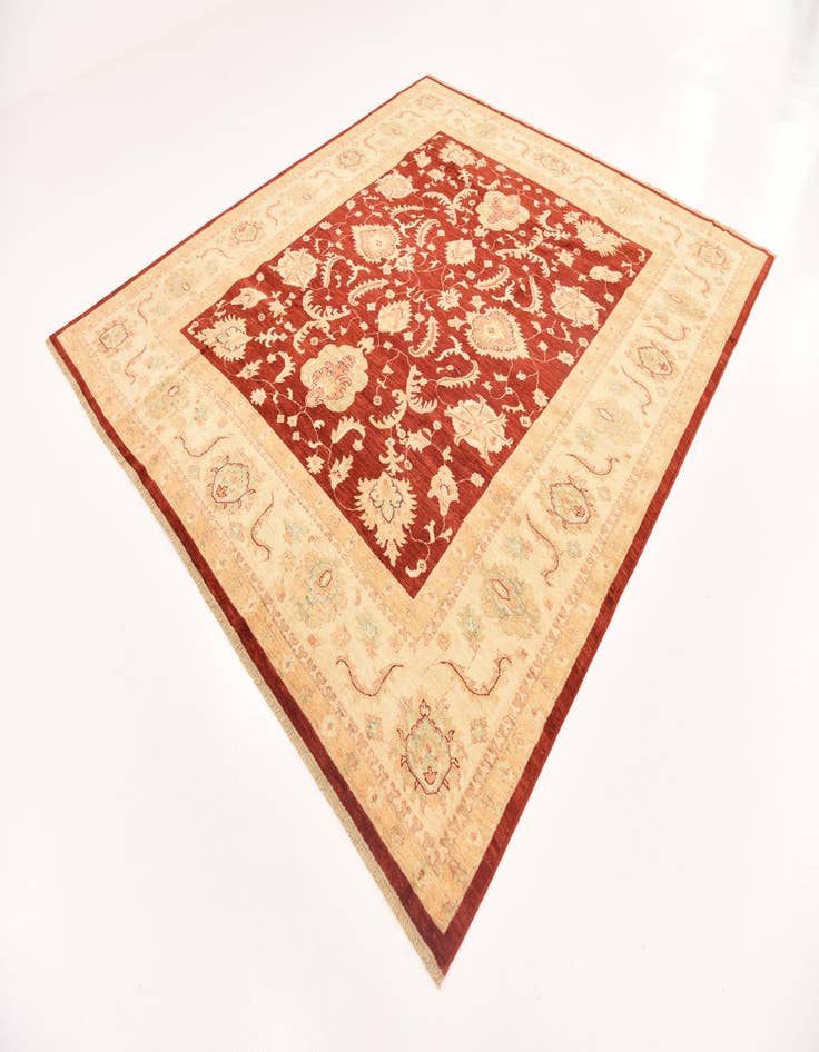 Detail image of 8' 3 x 9' 3 Hand Knotted Peshawar Ziegler Rug