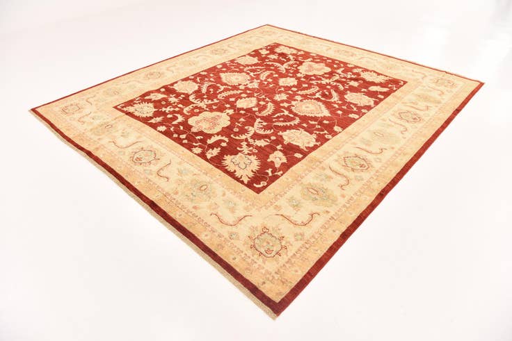 Detail image of 8' 3 x 9' 3 Hand Knotted Peshawar Ziegler Rug