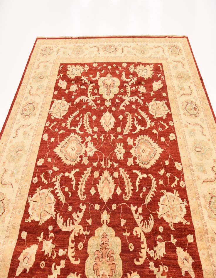 Detail image of 8' 3 x 9' 3 Hand Knotted Peshawar Ziegler Rug