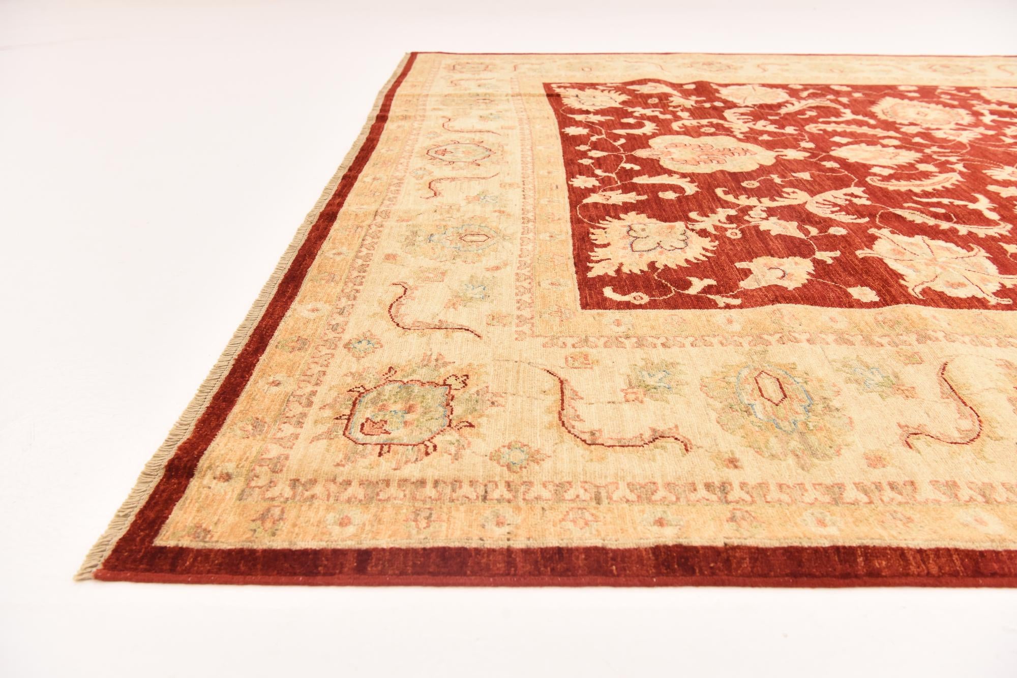 8' 3 x 9' 3 Hand Knotted Peshawar Ziegler Rug