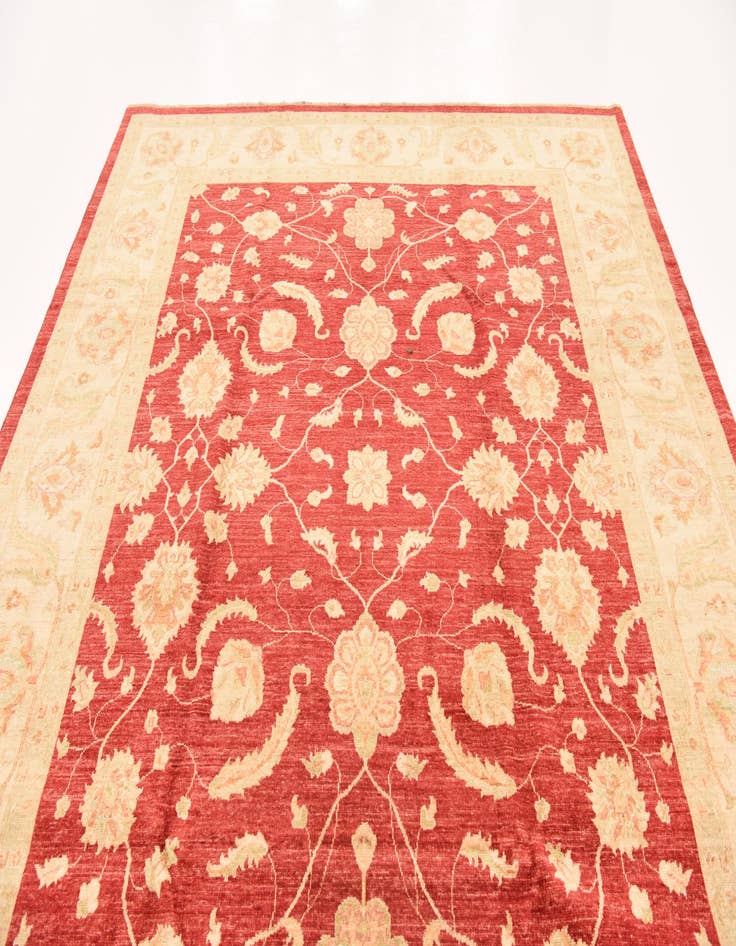 Detail image of 8' 3 x 9' 10 Hand Knotted Peshawar Ziegler Rug