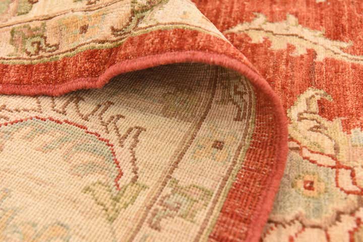 8' 4 x 9' 9 Hand Knotted Peshawar Ziegler Rug