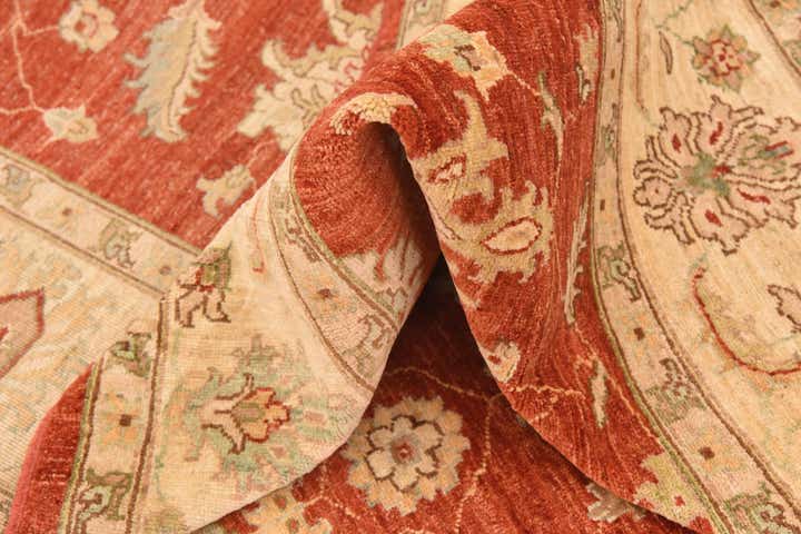 8' 4 x 9' 9 Hand Knotted Peshawar Ziegler Rug