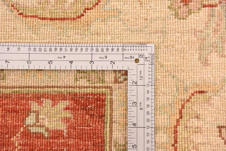 8' 4 x 9' 9 Hand Knotted Peshawar Ziegler Rug