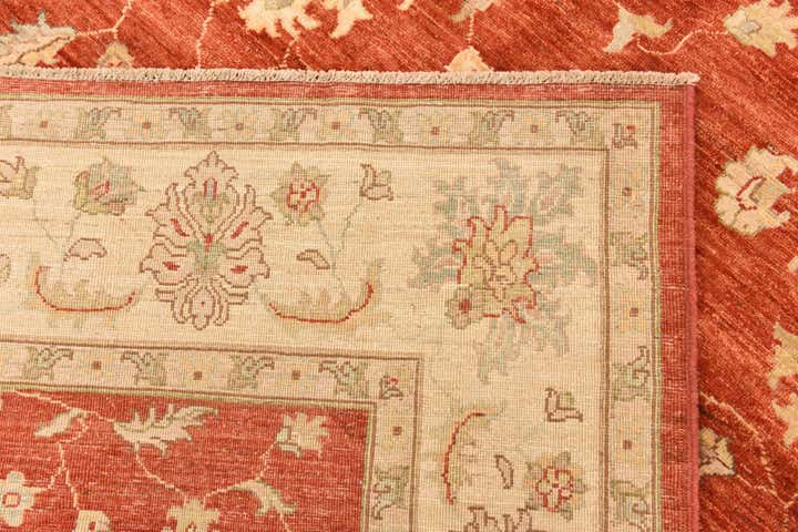 8' 4 x 9' 9 Hand Knotted Peshawar Ziegler Rug