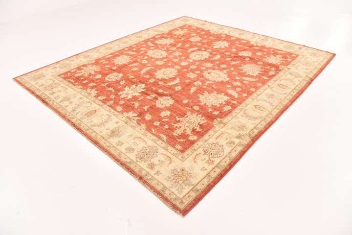 8' 4 x 9' 9 Hand Knotted Peshawar Ziegler Rug