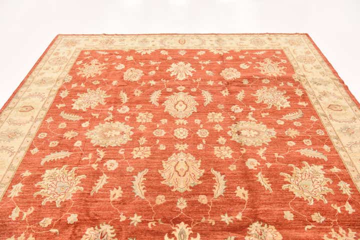 8' 4 x 9' 9 Hand Knotted Peshawar Ziegler Rug