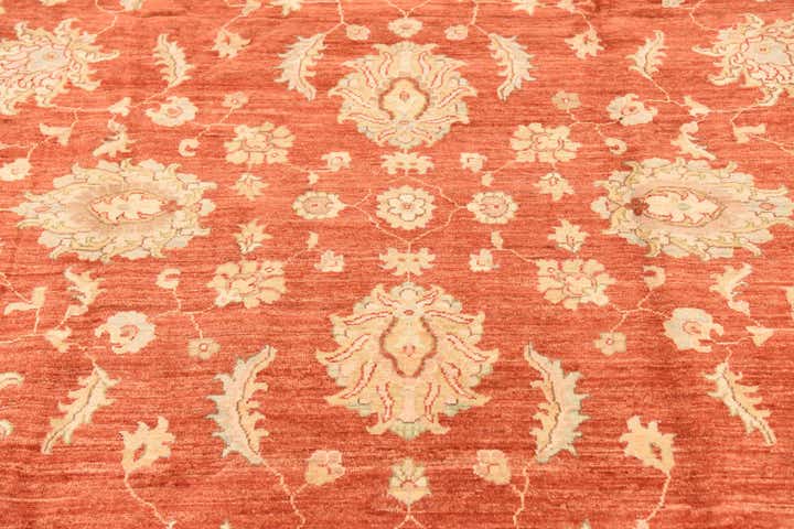 8' 4 x 9' 9 Hand Knotted Peshawar Ziegler Rug
