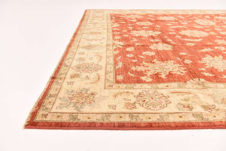 8' 4 x 9' 9 Hand Knotted Peshawar Ziegler Rug