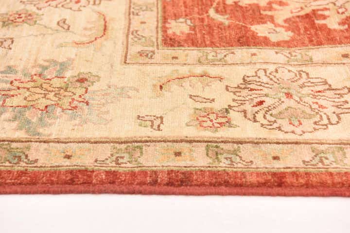 8' 4 x 9' 9 Hand Knotted Peshawar Ziegler Rug