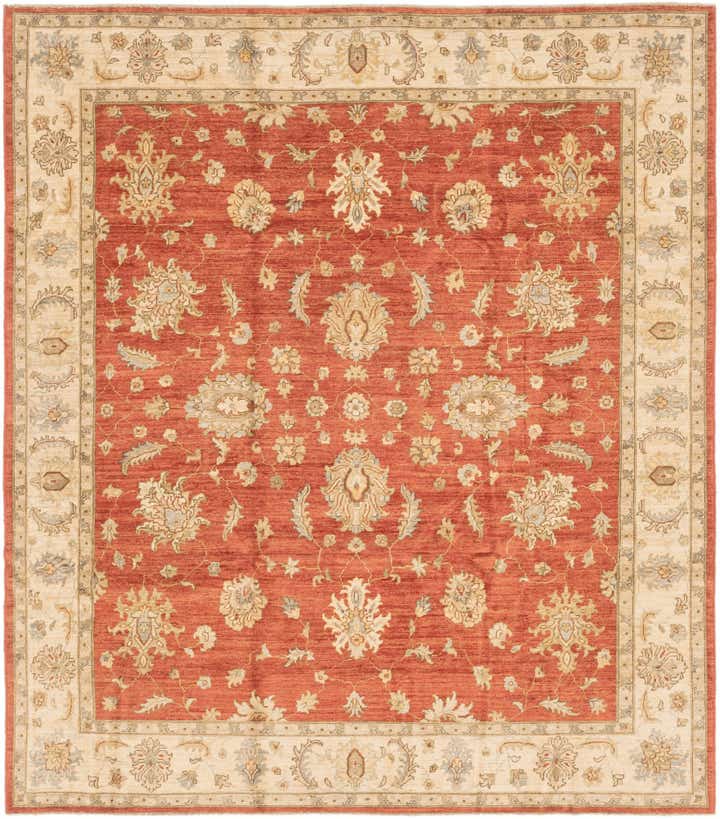 8' 4 x 9' 9 Hand Knotted Peshawar Ziegler Rug