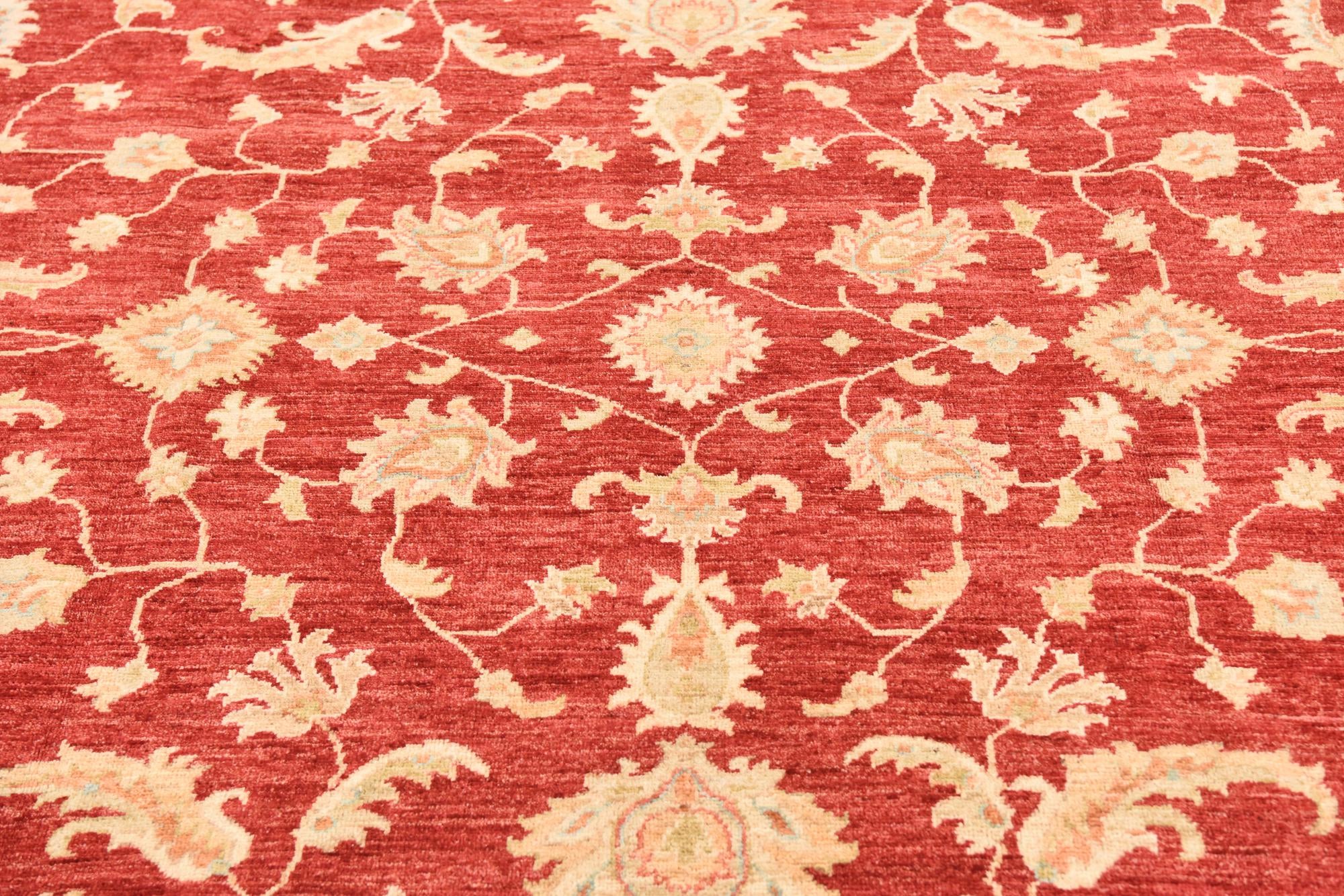 8' 1 x 9' 7 Hand Knotted Peshawar Ziegler Rug