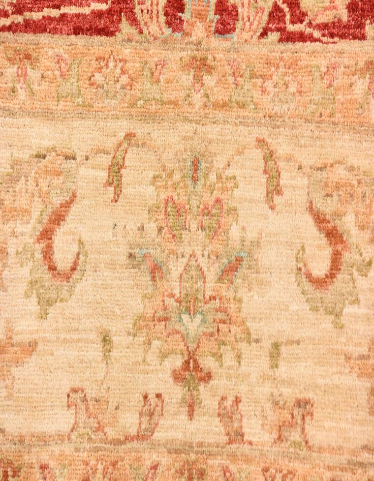 Detail image of 8' 1 x 9' 7 Hand Knotted Peshawar Ziegler Rug