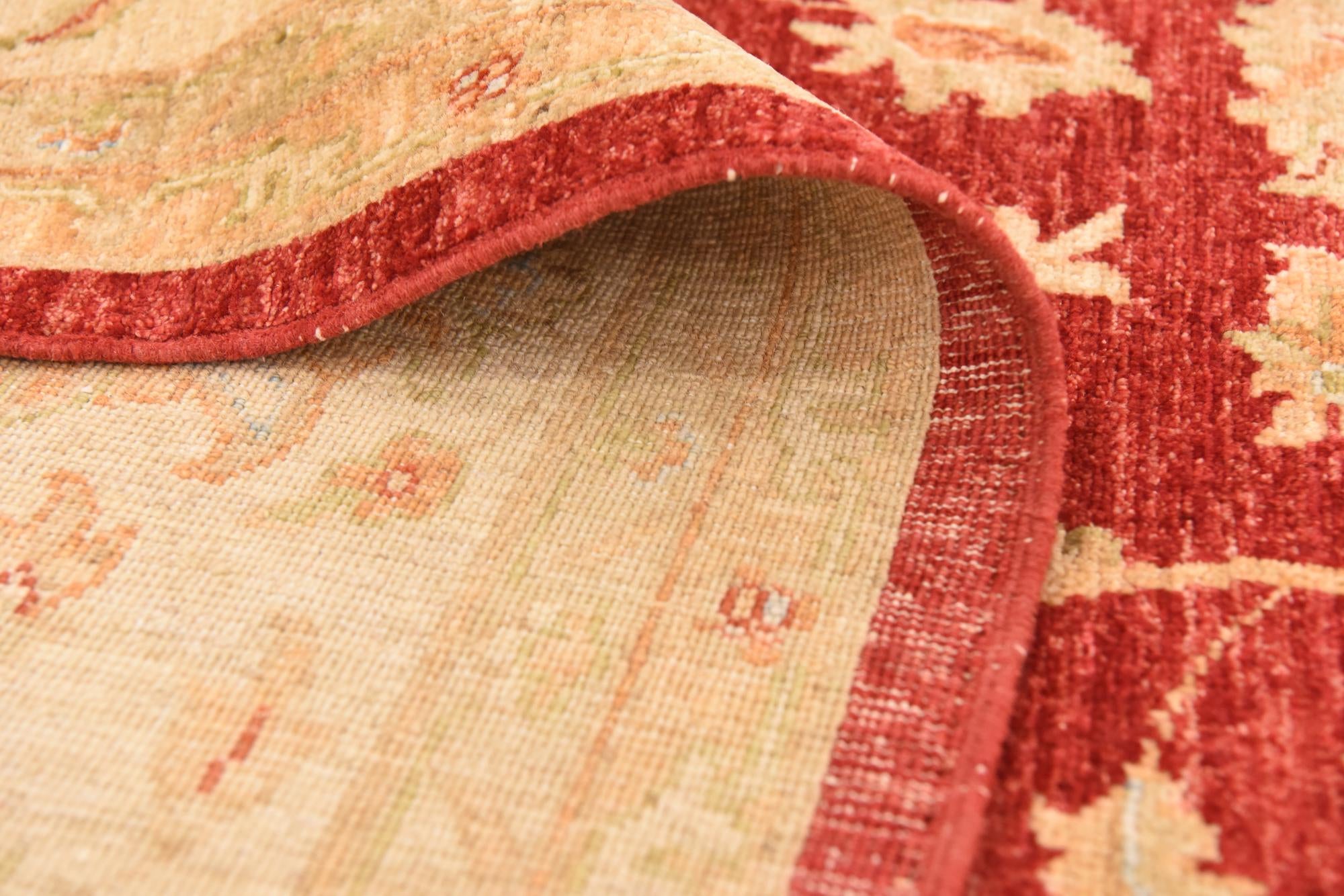 8' 3 x 9' 8 Hand Knotted Peshawar Ziegler Rug