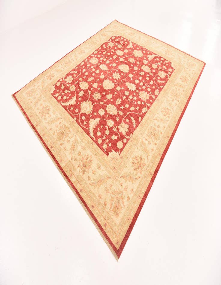 Detail image of 8' 3 x 9' 8 Hand Knotted Peshawar Ziegler Rug