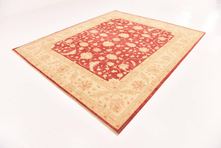 Detail image of 8' 3 x 9' 8 Hand Knotted Peshawar Ziegler Rug