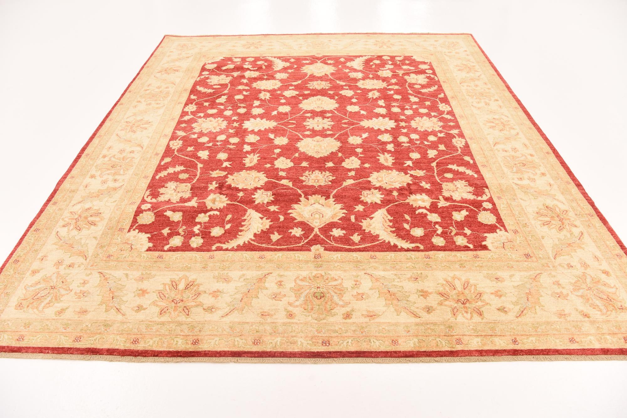 8' 3 x 9' 8 Hand Knotted Peshawar Ziegler Rug
