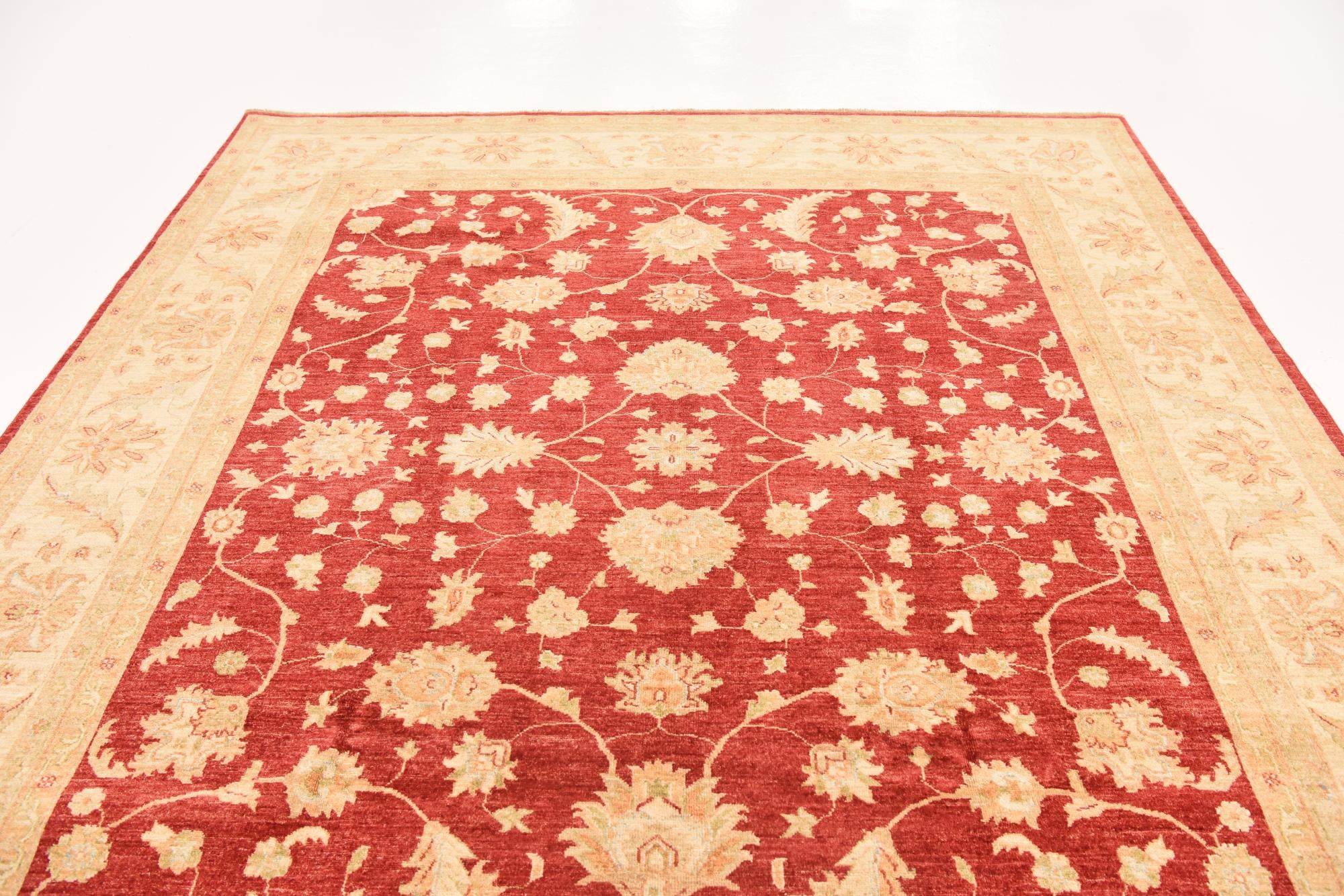 8' 3 x 9' 8 Hand Knotted Peshawar Ziegler Rug