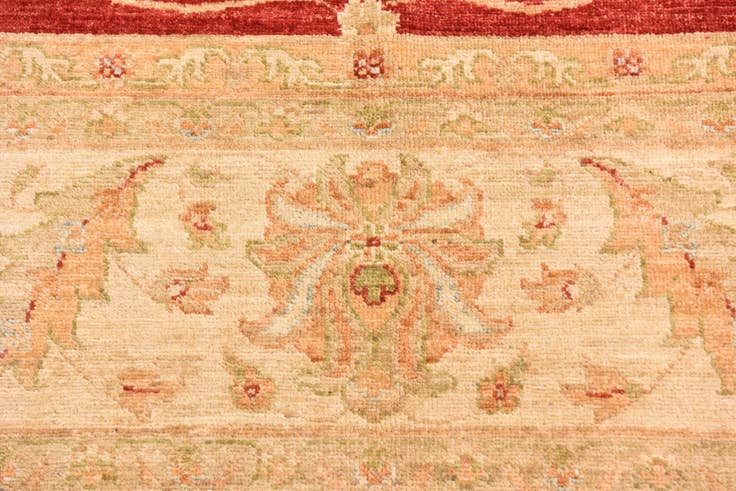 Detail image of 8' 3 x 9' 8 Hand Knotted Peshawar Ziegler Rug