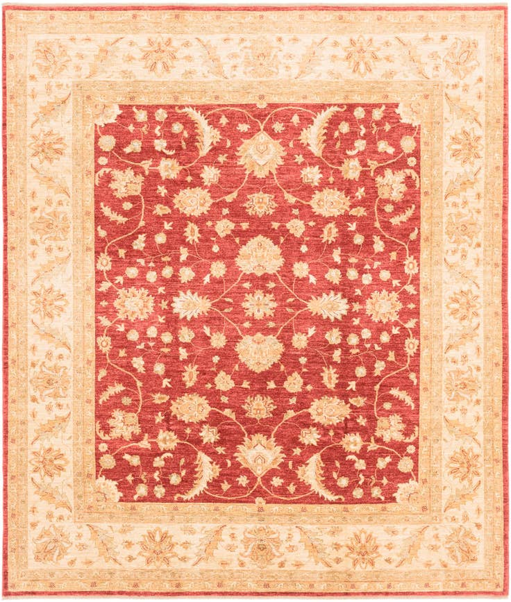 Detail image of 8' 3 x 9' 8 Hand Knotted Peshawar Ziegler Rug