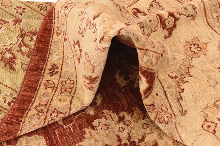 8' 11 x 12' 3 Hand Knotted Peshawar Ziegler Rug