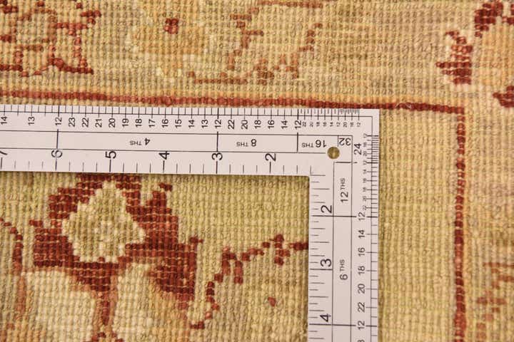 8' 11 x 12' 3 Hand Knotted Peshawar Ziegler Rug