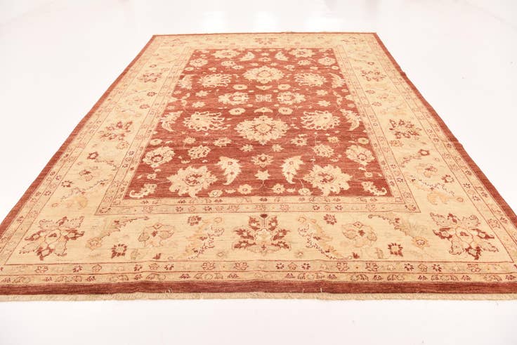 Detail image of 8' 11 x 12' 3 Hand Knotted Peshawar Ziegler Rug