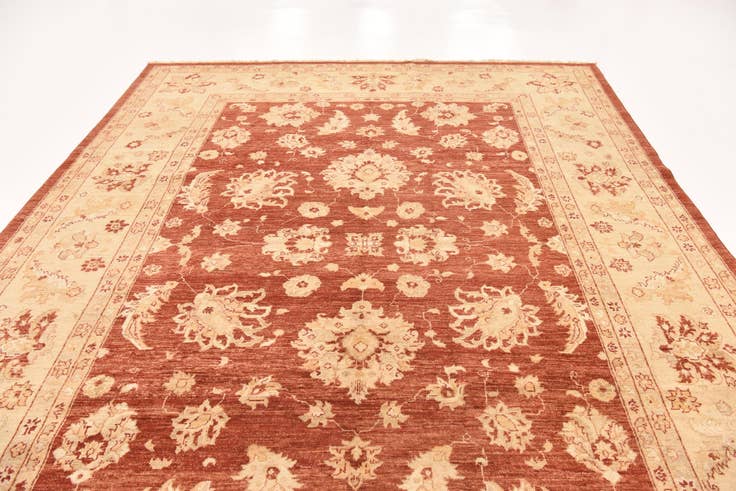 Detail image of 8' 11 x 12' 3 Hand Knotted Peshawar Ziegler Rug