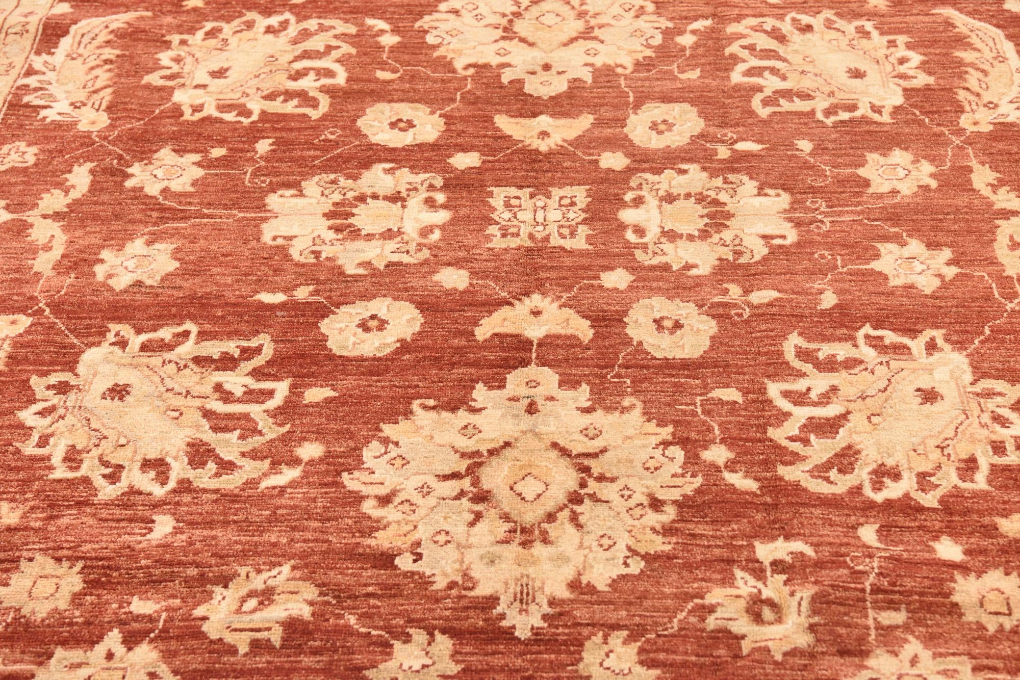 8' 11 x 12' 3 Hand Knotted Peshawar Ziegler Rug