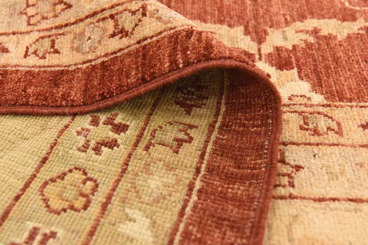 8' 11 x 12' 3 Hand Knotted Peshawar Ziegler Rug