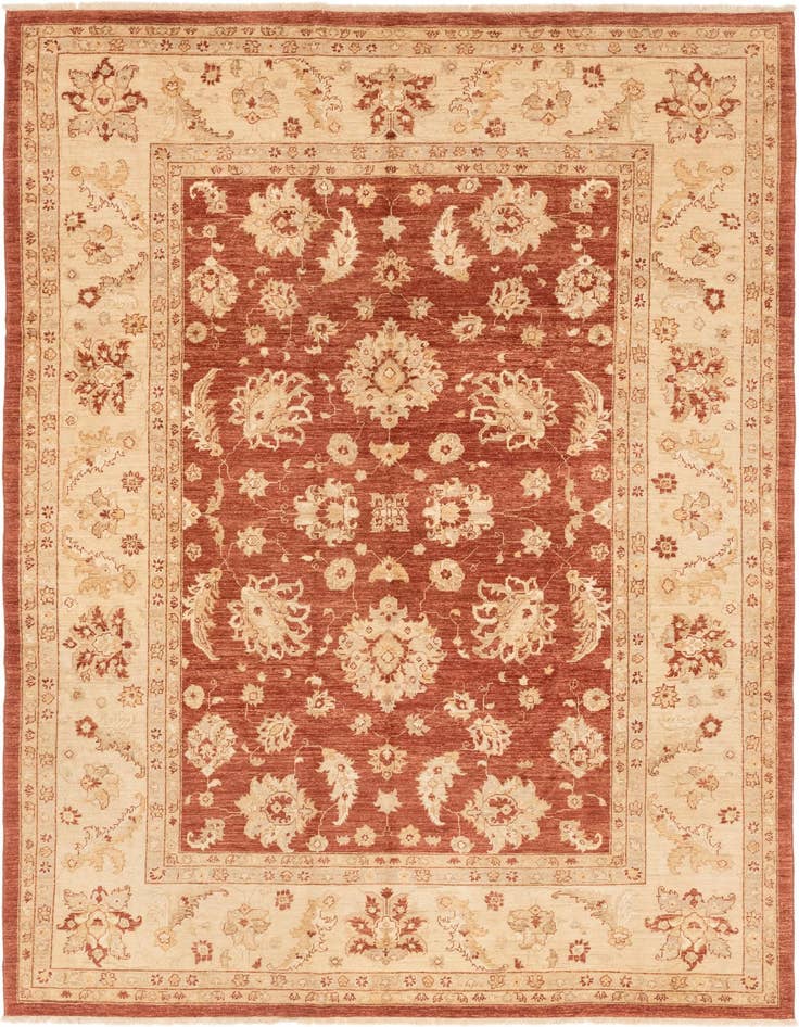 Detail image of 8' 11 x 12' 3 Hand Knotted Peshawar Ziegler Rug
