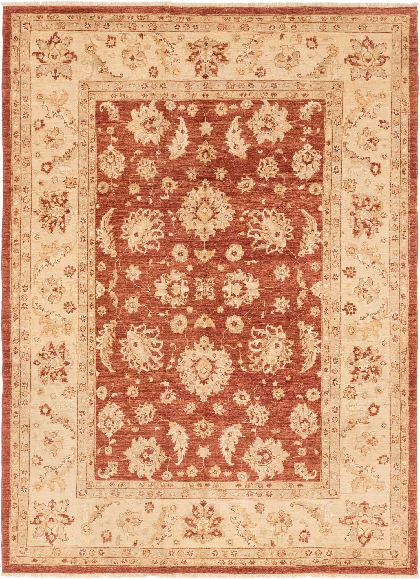 8' 11 x 12' 3 Hand Knotted Peshawar Ziegler Rug