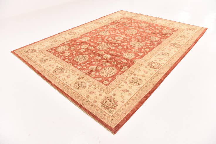 Detail image of 8' 2 x 11' Hand Knotted Peshawar Ziegler Rug